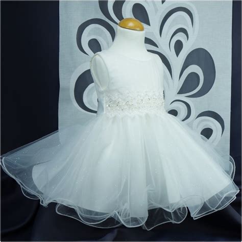 Robe Princesse C R Monie Mariage B B Fille Ivoire En Tulle Paillet E