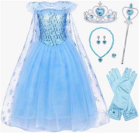 Disney Inspired Frozen Elsa Princess Dress Costume Set Etsy