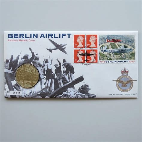 1999 Berlin Airlift 50th Anniversary WWII Medal Cover UK First Day