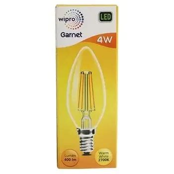 Wipro Garnet Filament Candle Led White K E W Wipro Model N