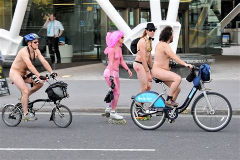 London Naked Bike Ride 2011 Through Central London From Hyde Park Saturday June 11th 2011
