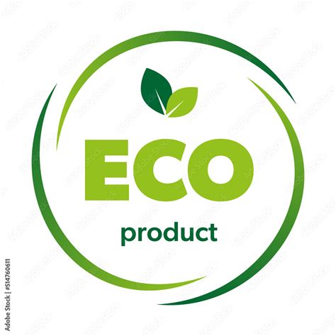 Eco product sticker, label, badge and logo. Ecology icon. Logo template ...