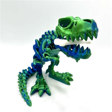 Flexi T Rex Skeleton Fidget Etsy