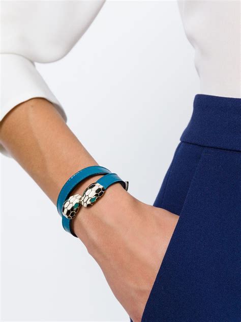 Lyst - Bvlgari 'serpenti' Wrap Bracelet in Blue