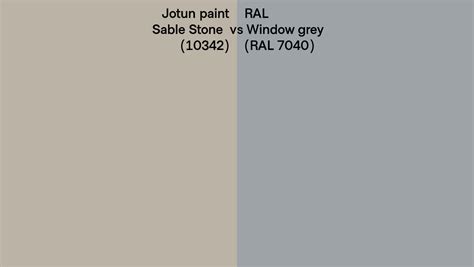 Jotun Paint Sable Stone 10342 Vs Ral Window Grey Ral 7040 Side By