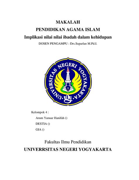 Tugas Makalah Pai Destiarefasli Pancasila Undip Studocu