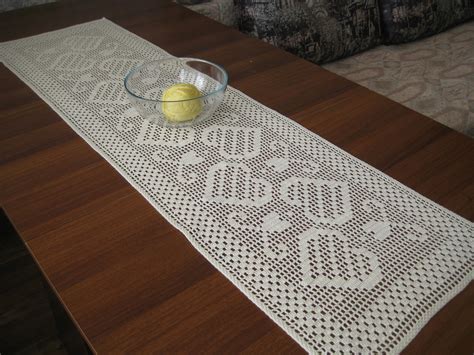 Lace Table Runner Crochet Runner Apartment Decor - Etsy