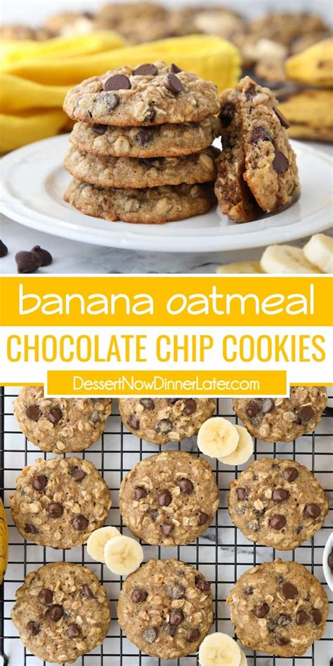 Banana Oatmeal Chocolate Chip Cookies Recipe