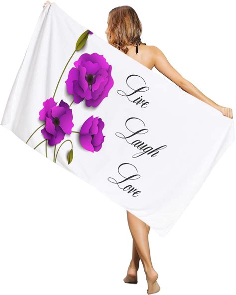 Amazon.com: Live Laugh Love Sand Free Beach Towel - Polyester, Fast Dry ...