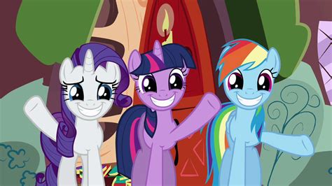 Image Rarity Twilight And Rainbow Dash Waving Goodbye S02e21png