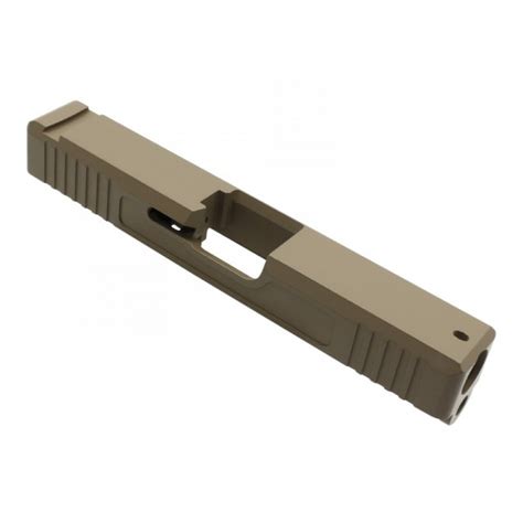 GLOCK 19 COMPATIBLE CUSTOM STRIPPED SLIDE CERAKOTE FDE