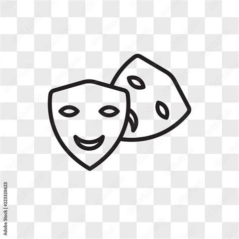 Theatre vector icon isolated on transparent background, Theatre logo ...