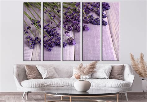 Lavendel Wand Dekor Blumen Wand Kunst Sets Tisch Kunst Druck Etsy