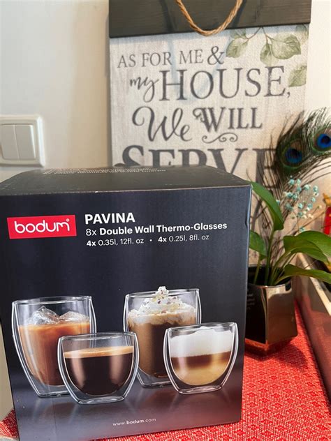 BNIB Bodum Double Wall Thermo Glass 8 Pcs Furniture Home Living