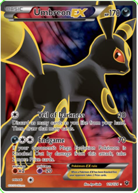 Umbreon EX Fates Collide 119 Pokemon Card