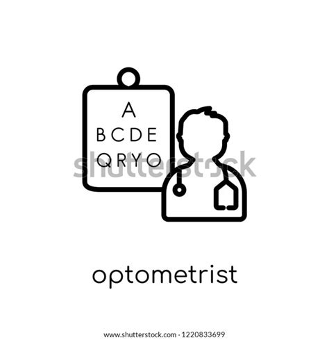 Optometrist Icon Trendy Modern Flat Linear Stock Vector Royalty Free