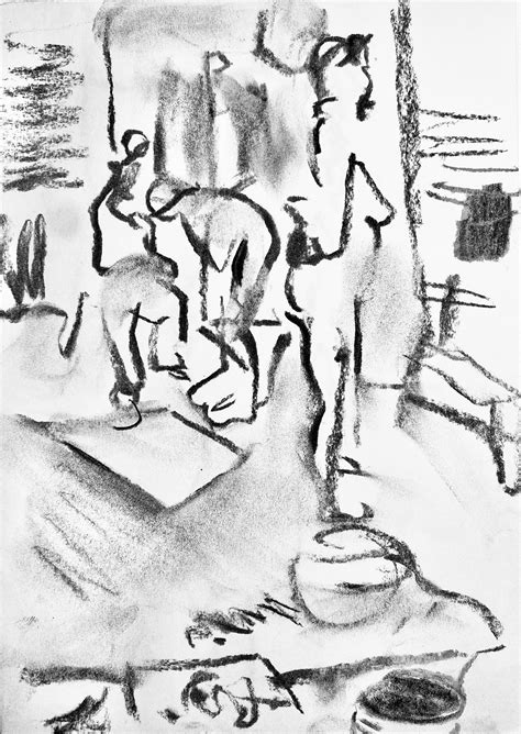 Nude Charcoal Studio Sketch On Behance