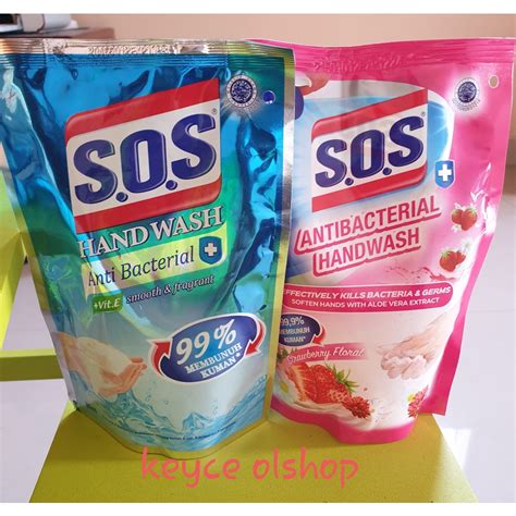 Jual Sabun Cuci Tangan SOS Hand Wash Antibacterial 185 300 ML