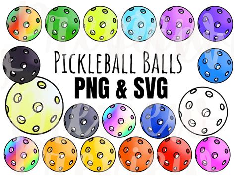 Pickleball Balls Clip Art Png And Svg Files For Commercial Use In A