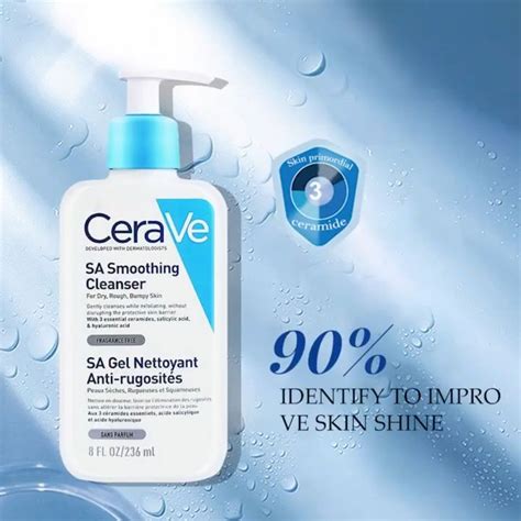 Cerave SA Smoothing Salicylic Acid Facial Cleanser Reduces For Dry