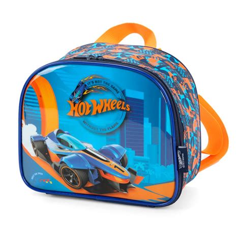 Kit Mochila De Rodinhas Hot Wheels Lancheira T Rmica Azul Shop Macrozao