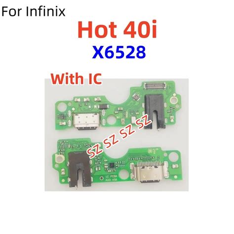 For Infinix Hot 40i X6528 X6528B USB Dock Charger Port Plug Headphone Audio Jack Microphone