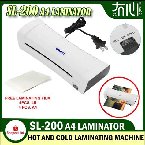 Mx Mall Sl200 Laminator A4 Hot And Cold Laminating Machine Two Rollers