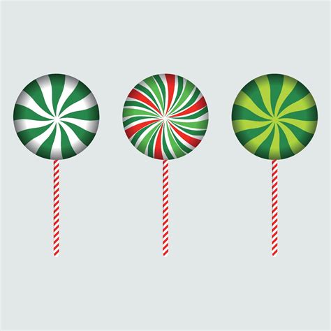 Christmas Round Candy With Red Off White Pink And Lime Color Strips