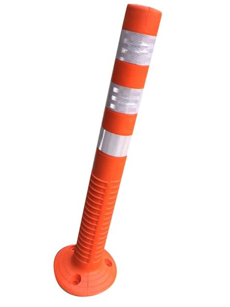 Orange Base Polyurethane Pu Flexible Spring Post For Road Safety