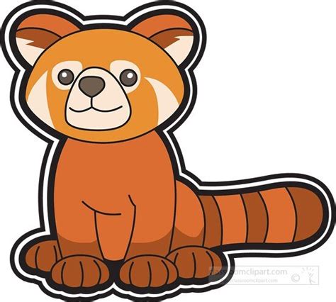 Red Panda Clipart Red Panda Cartoon Outline Clipart