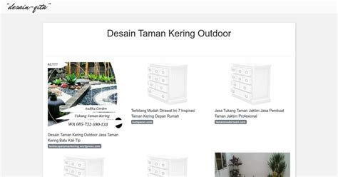 Desain Taman Kering Outdoor