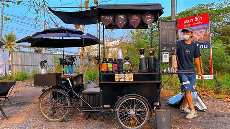 Asmr Cafe Vlog Mini Coffee Shop Caf Hopping Brew On Bike Mobile