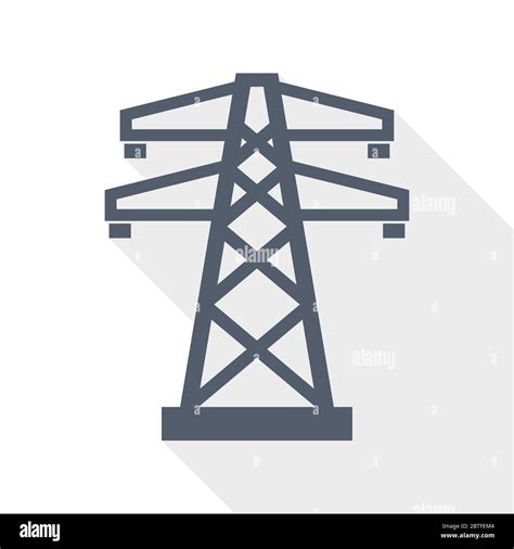 Power, energy tower flat design vector icon Stock Vector Image & Art ...