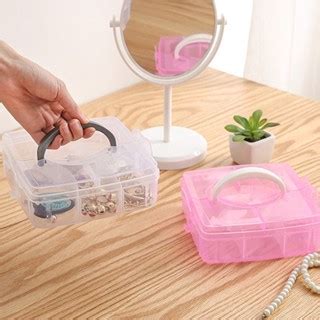 Eco Friendly Organizer Three Removable Transparent Plastic Storage Box