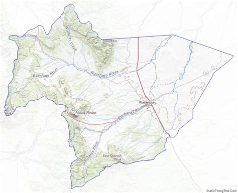 Map of Huerfano County, Colorado - Thong Thai Real