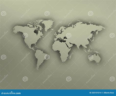 Mapa De La Silueta Mundial Con Sombras Stock De Ilustraci N 23954 The