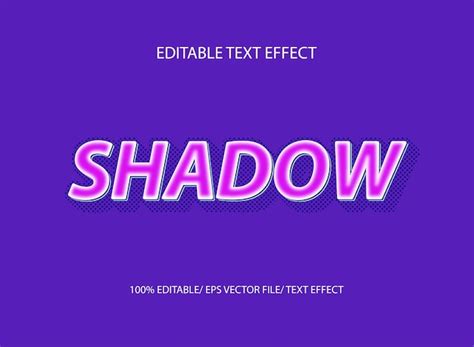 Premium Vector Editable Shawdow Text Effect