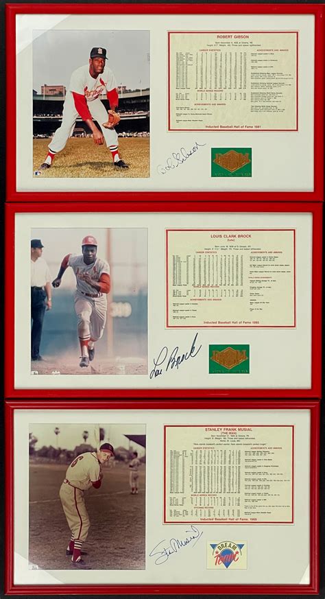 Lot Detail St Louis Cardinals Signed Dream Team Career Stats