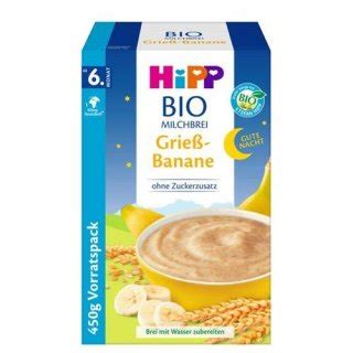 HiPP BIO Milk Porridge Good Night Semolina Banana 7 87