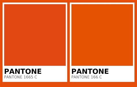 Color Pantone 1665 C Vs Pantone 166 C Side By Side