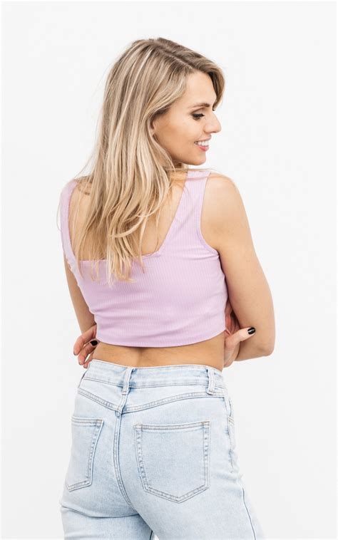 Cropped Top Met Vierkante Hals Guts Gusto