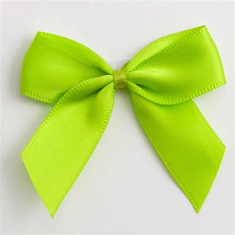 Lime Satin Bows 12 Pack By Favour Lane