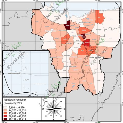 peta luas wilayah jumlah kepadatan penduduk setiap kecamatan