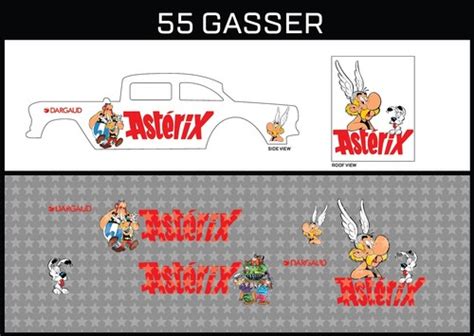 Hot Wheels 1 64 55 Gasser Asterix Waterslide Printed White First Decals EBay Australia