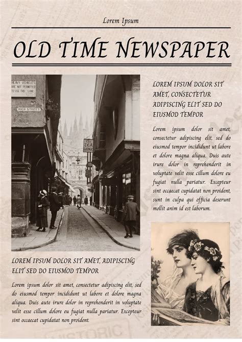 time newspaper template  google docs