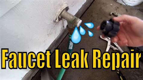 Repairing A Leaky Outdoor Faucet Youtube