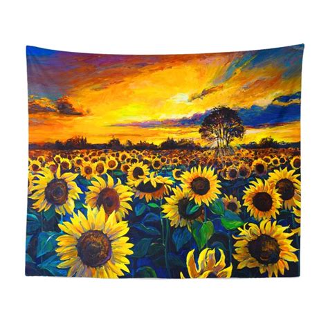 Sunflower Tapestry Etsy