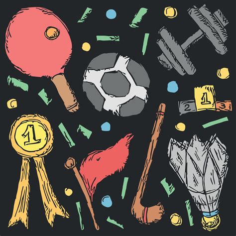 sports icons. Doodle vector sport illustration 22879162 Vector Art at ...