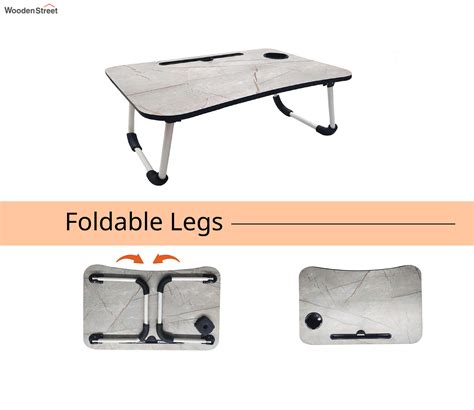 Buy Tud Portable Folding Laptop Table With Cup Holder Grey At Off