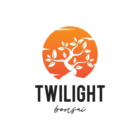 Twilight Bonsai Logo Design Template Inspiration 14797723 Vector Art at ...